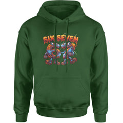 67 Lava Lightning Six Seven Meme Adult Hoodie Sweatshirt Forest Green