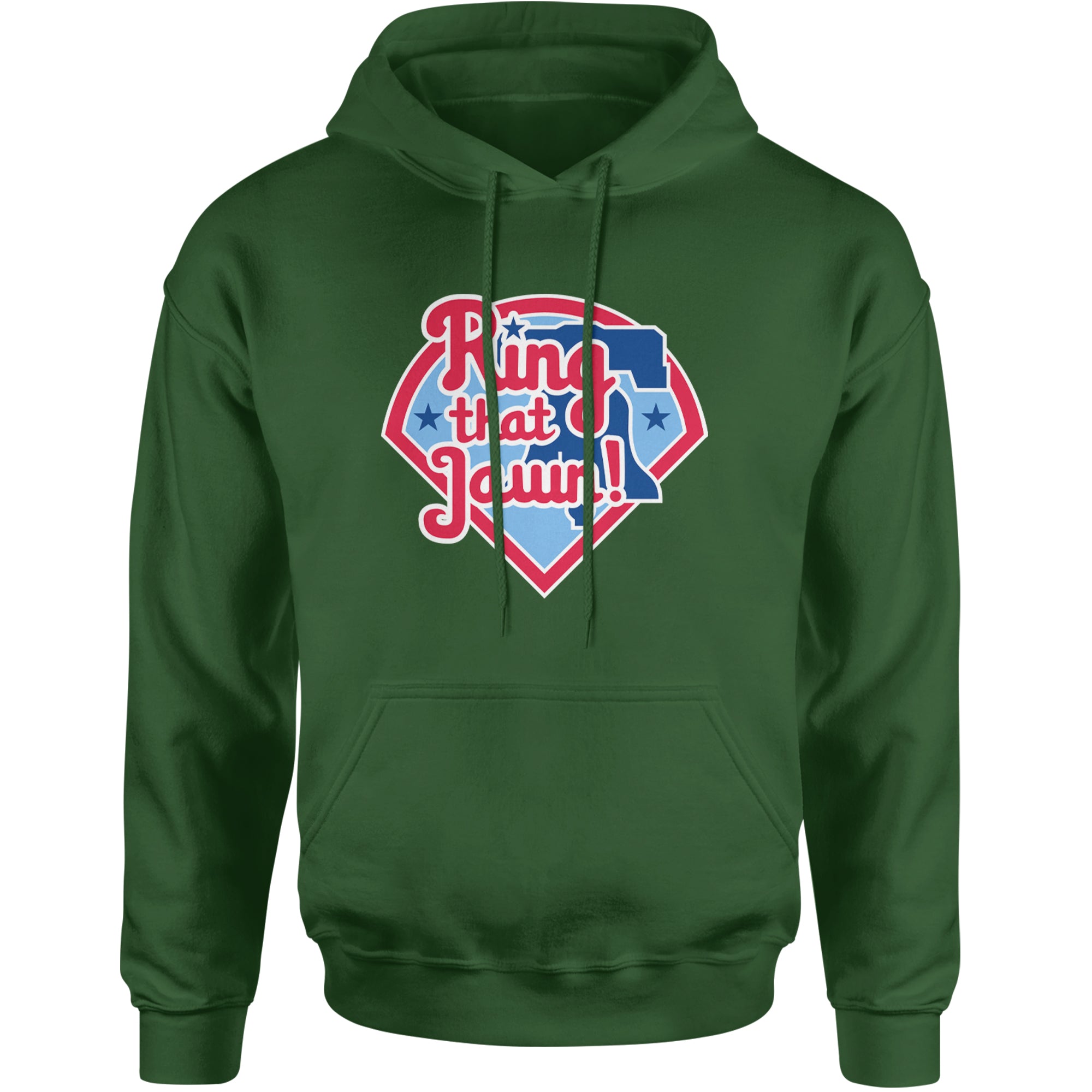Ring That Jawn Philly Baseball Adult Hoodie Sweatshirt Forest Green