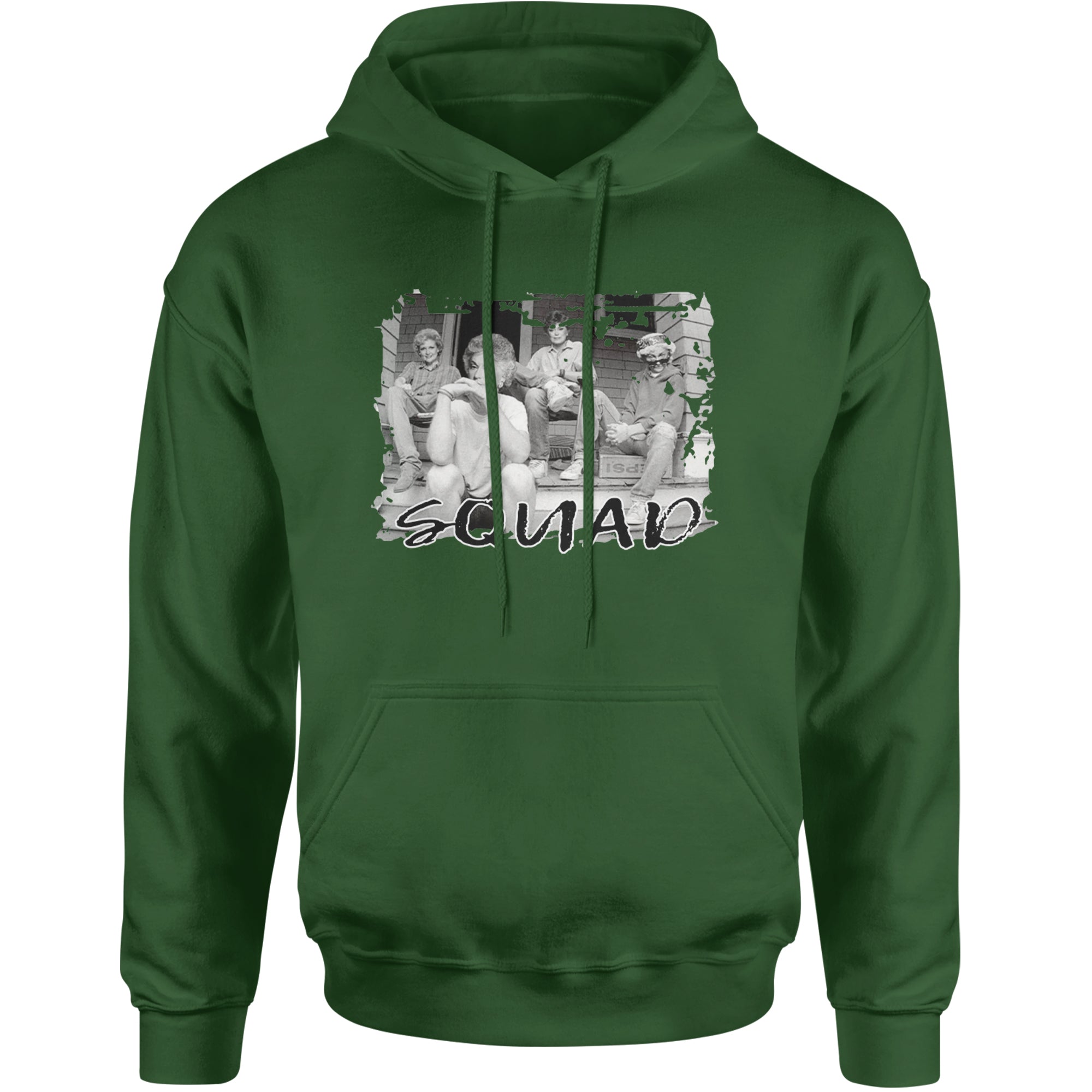 Squad Golden Girls Adult Hoodie Sweatshirt Forest Green