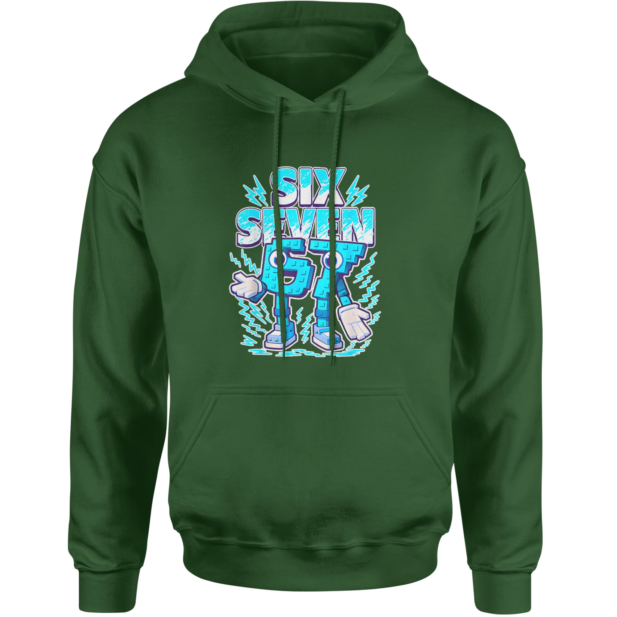 67 Brainrot Meme Slang Adult Hoodie Sweatshirt Forest Green