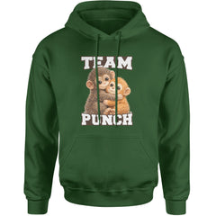 Team Punch Panchi-kun Monkey Adult Hoodie Sweatshirt Forest Green