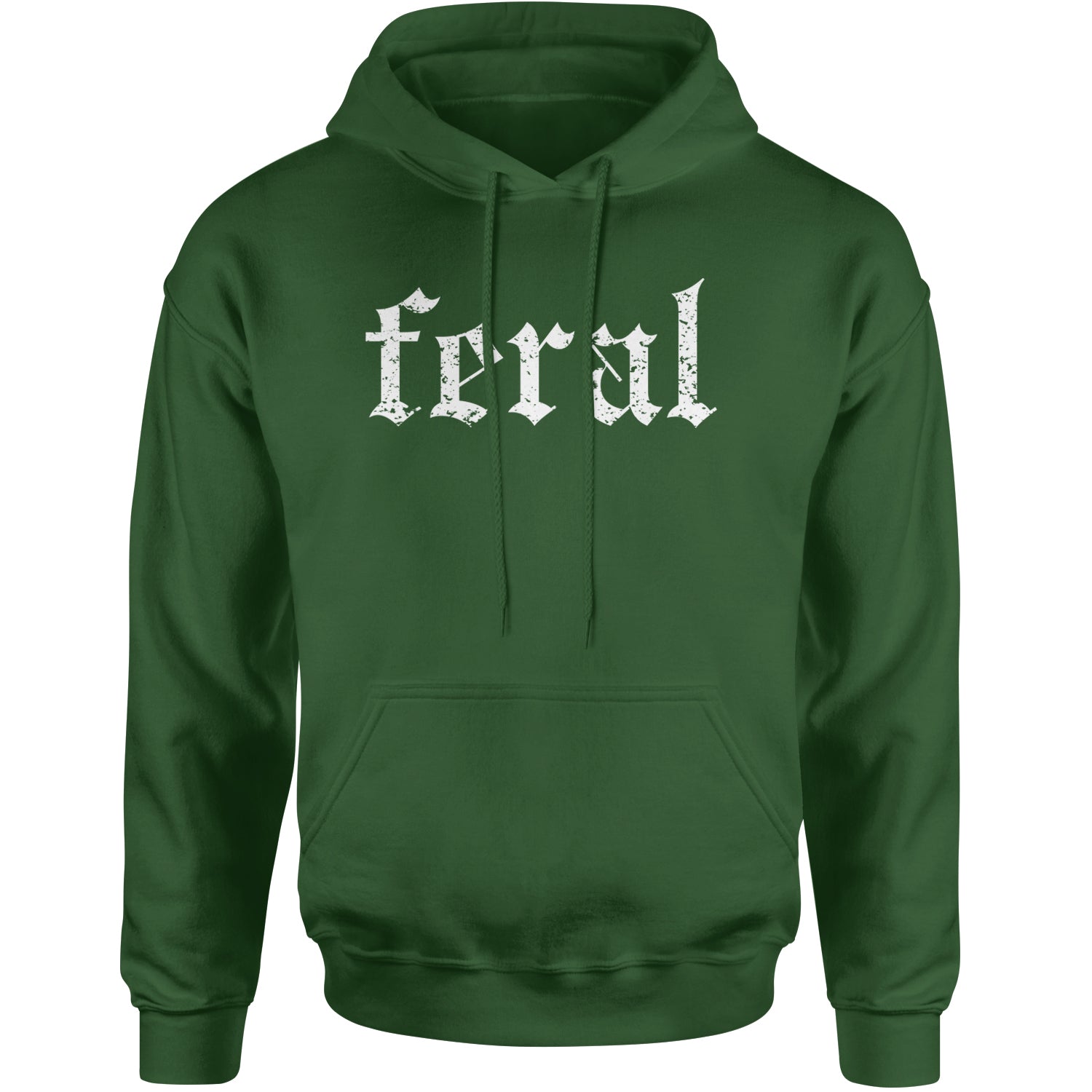 Feral Club Rat Festival Rave EDM Adult Hoodie Sweatshirt Forest Green