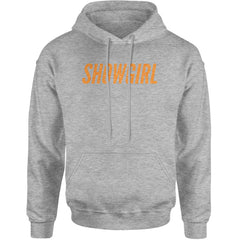 Showgirl Orange Glitter Adult Hoodie Sweatshirt Heather Grey