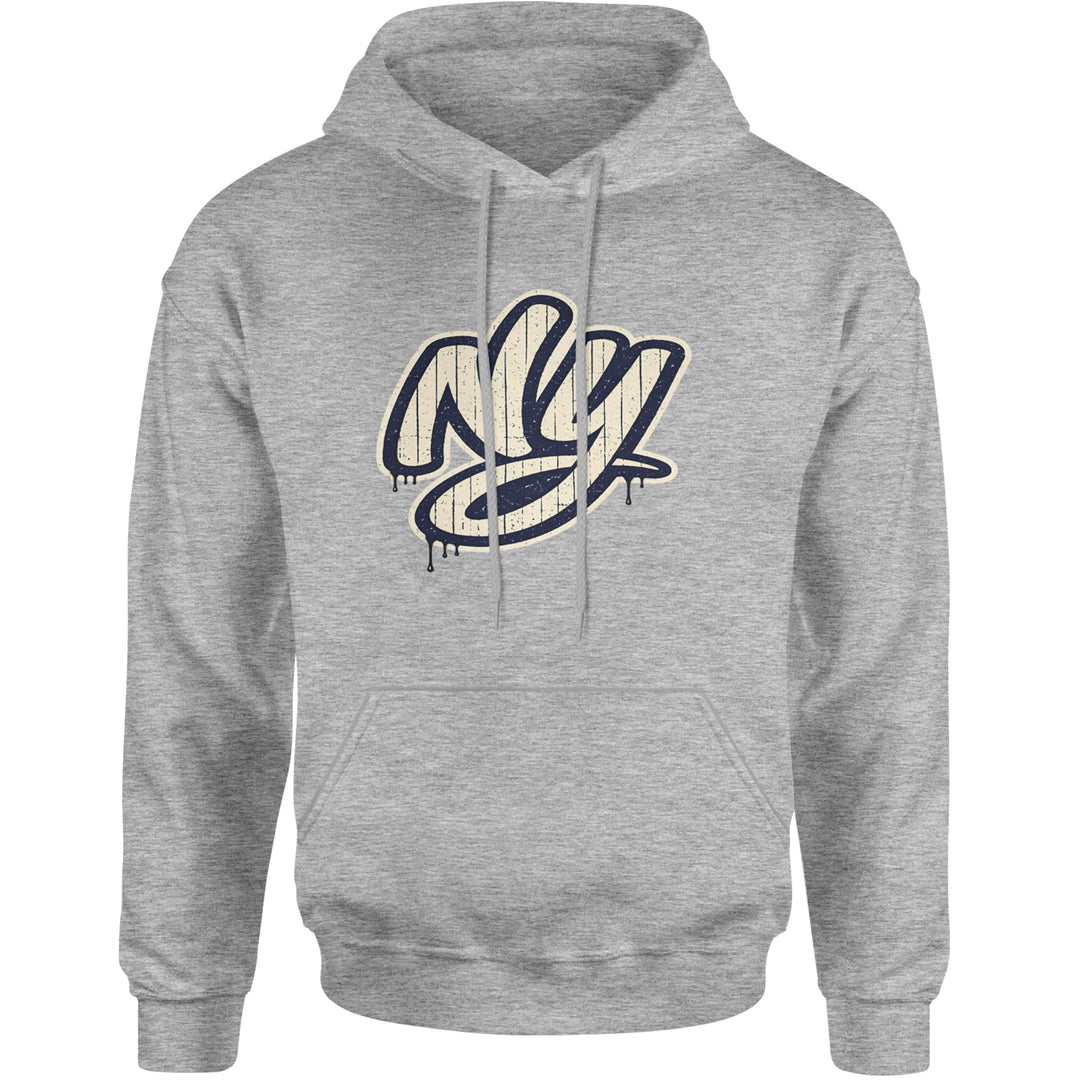 NYC New York City Grunge Street Adult Hoodie Sweatshirt Heather Grey