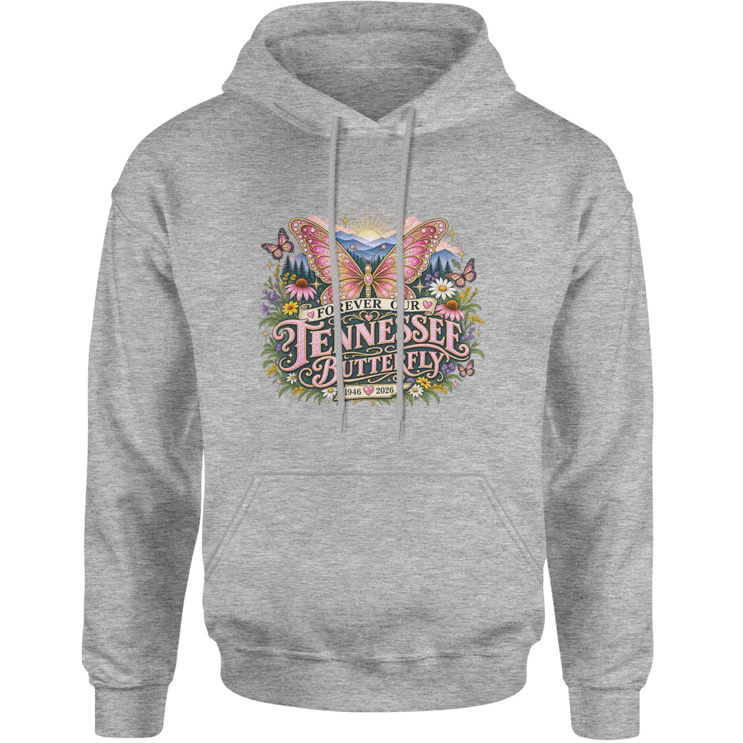 Forever Our Tennessee Butterfly Dolly Adult Hoodie Sweatshirt Heather Grey