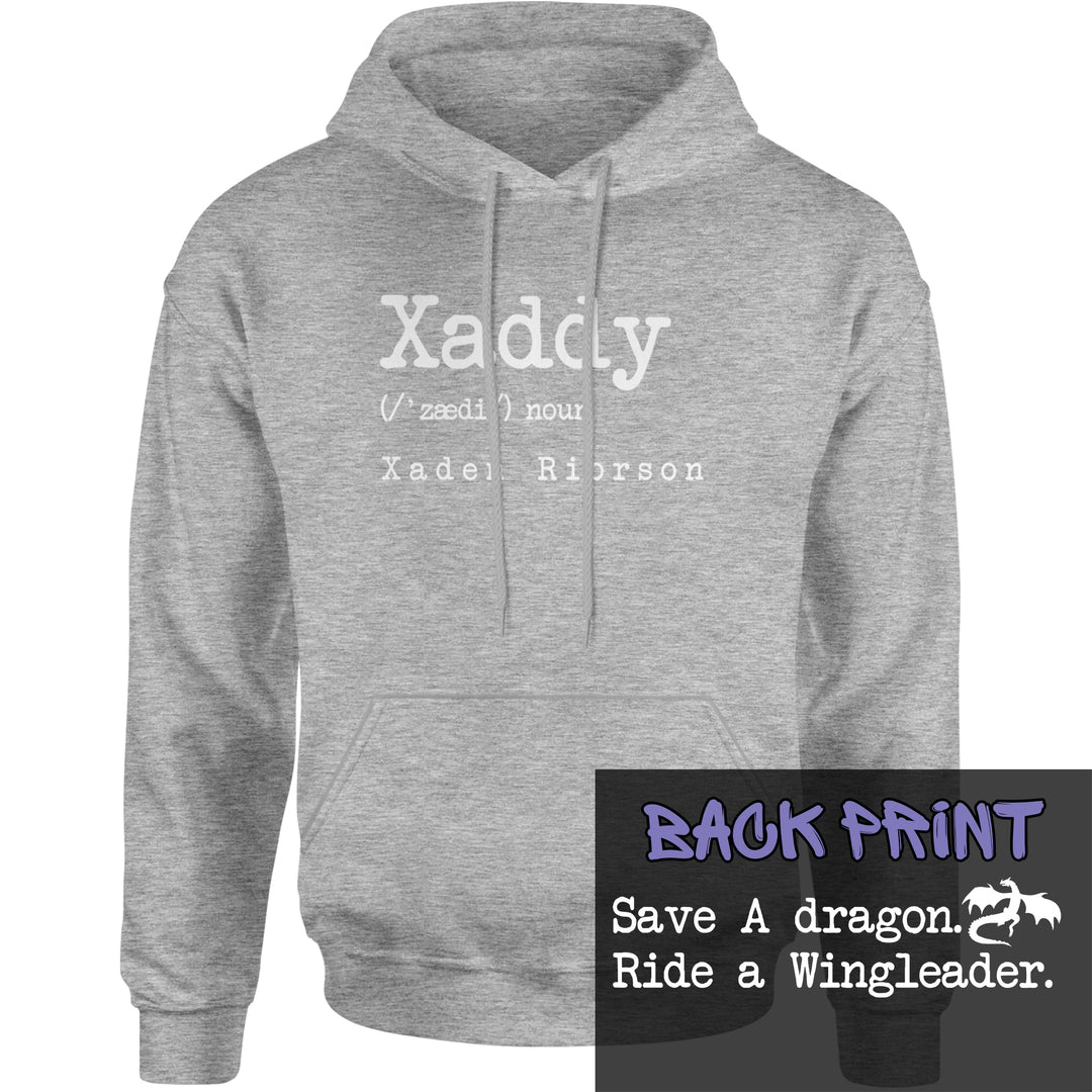 Xaddy Save A Dragon Ride A Wingleader Adult Hoodie Sweatshirt Heather Grey