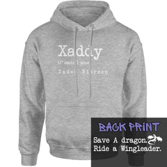 Xaddy Save A Dragon Ride A Wingleader Adult Hoodie Sweatshirt Heather Grey
