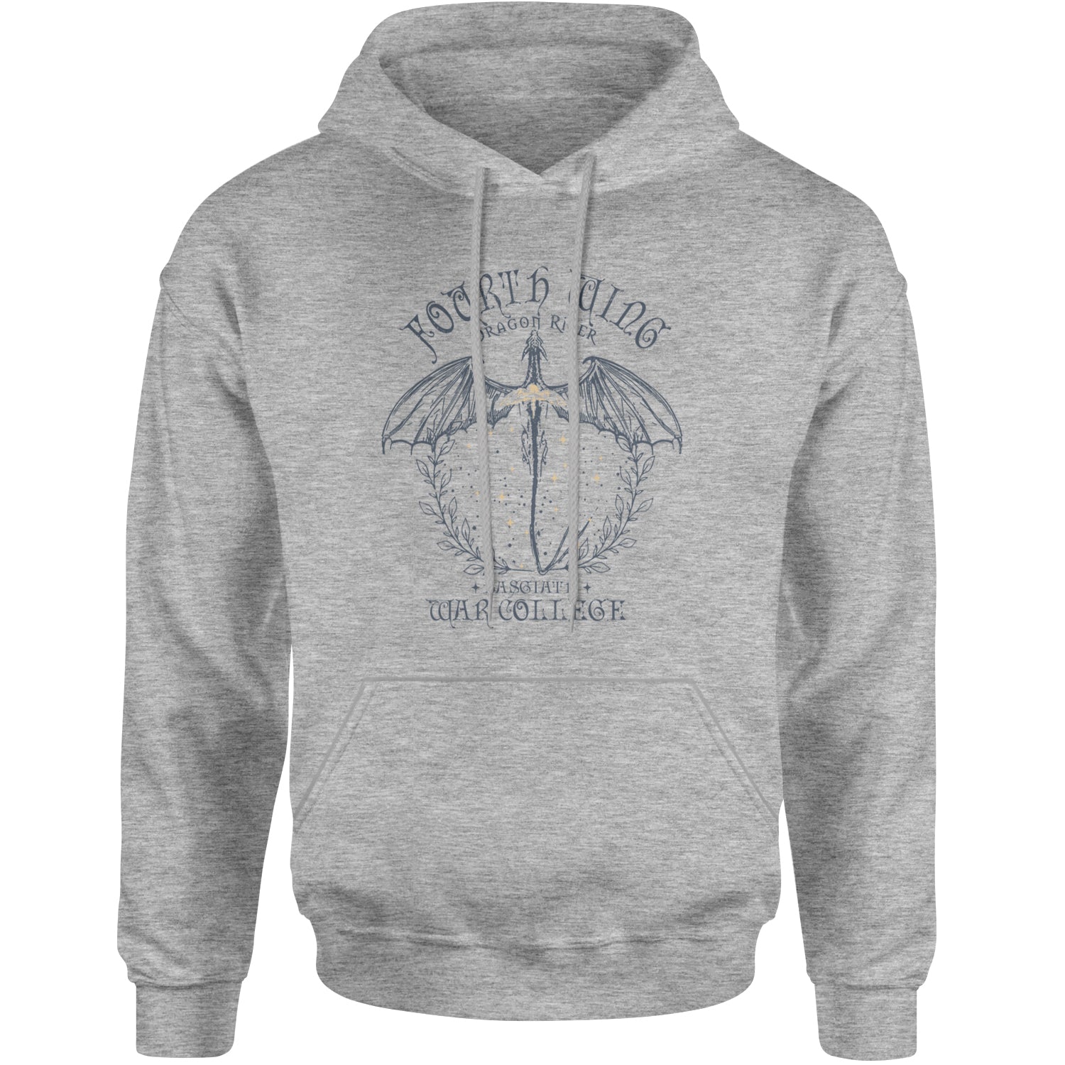 Fourth Wing Dragon Rider Vintage Basgiath War College Adult Hoodie Sweatshirt Heather Grey