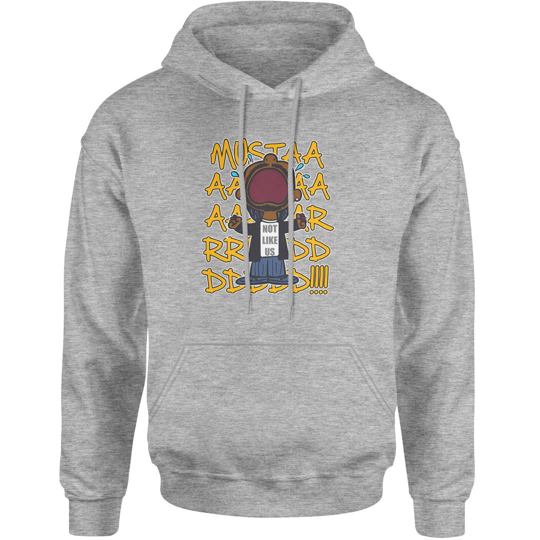 MUSTARD! Not Like Us Tv Off Adult Hoodie Sweatshirt Heather Grey