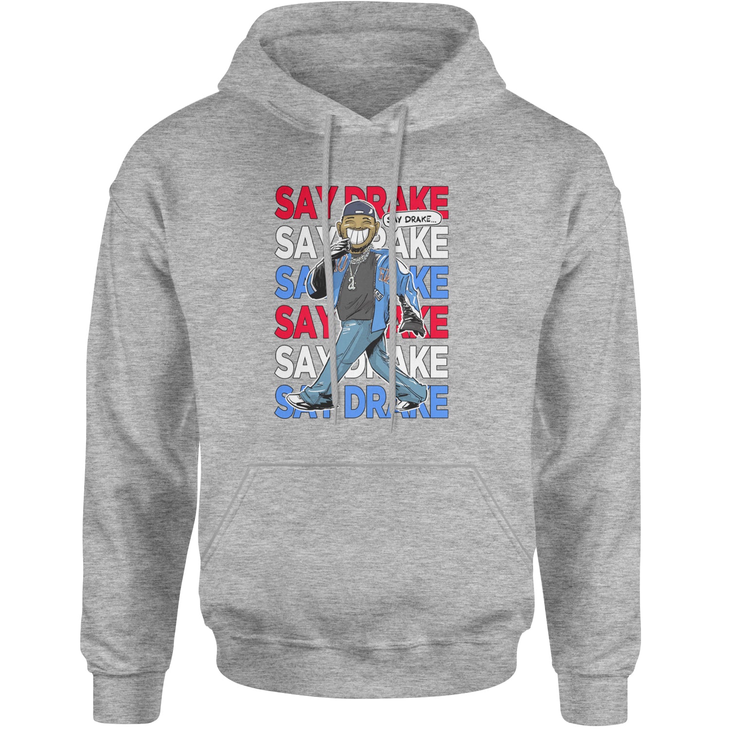 Say Drake Smiling Meme Mustard Adult Hoodie Sweatshirt Heather Grey