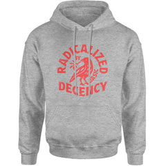 Radicalized by Basic Decency Dove Protest Statement Adult Hoodie Sweatshirt Heather Grey