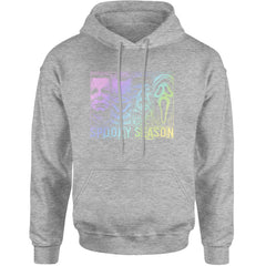 Spooky Season Horror Icons Halloween Adult Hoodie Sweatshirt Heather Grey