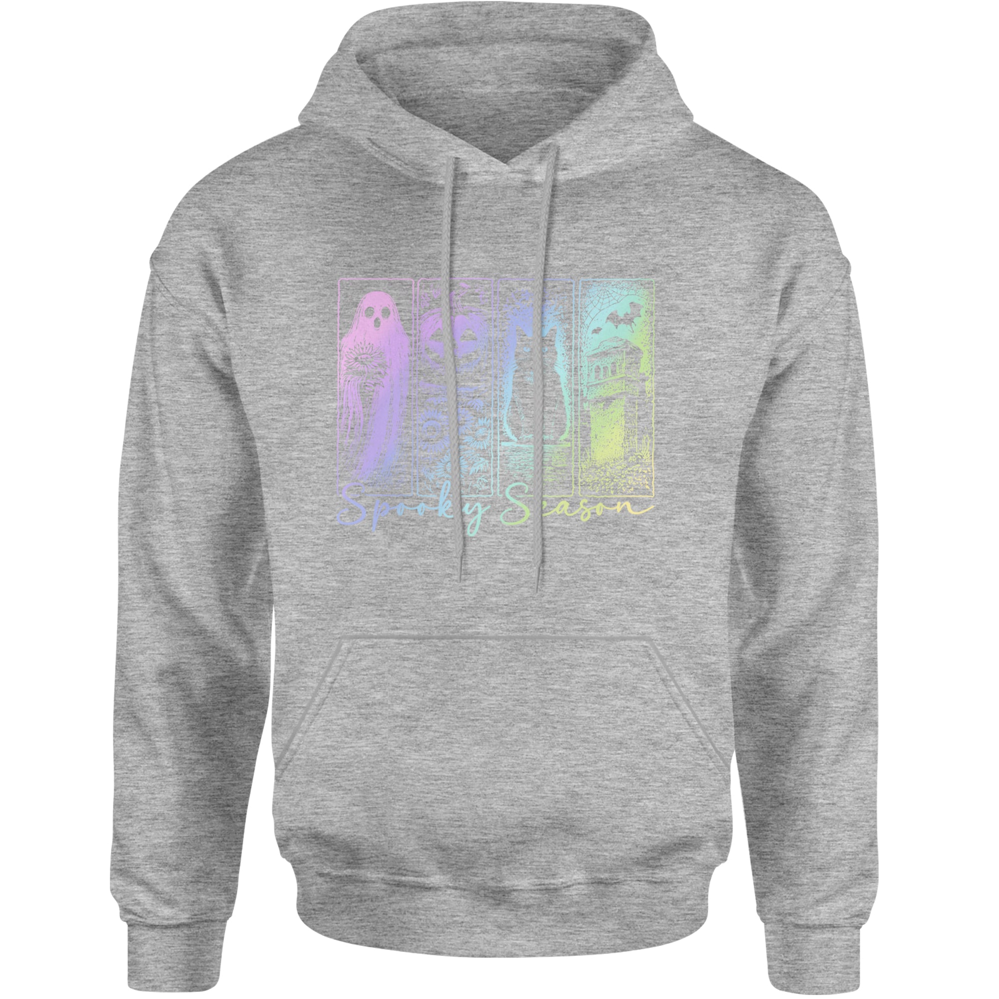 Spooky Season Cute Pastel Halloween Design Adult Hoodie Sweatshirt Heather Grey