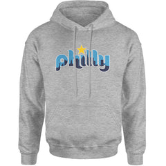 Skyline Philly Philadelphia Adult Hoodie Sweatshirt Heather Grey