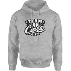 Team Ciara Scamanda Broken Heart Adult Hoodie Sweatshirt Heather Grey