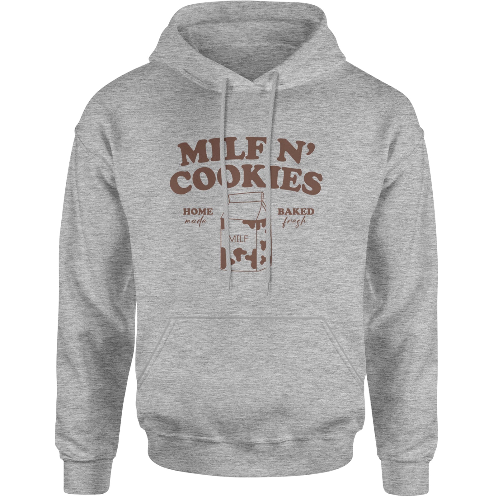 Milf And Cookies Adult Hoodie Sweatshirt Heather Grey