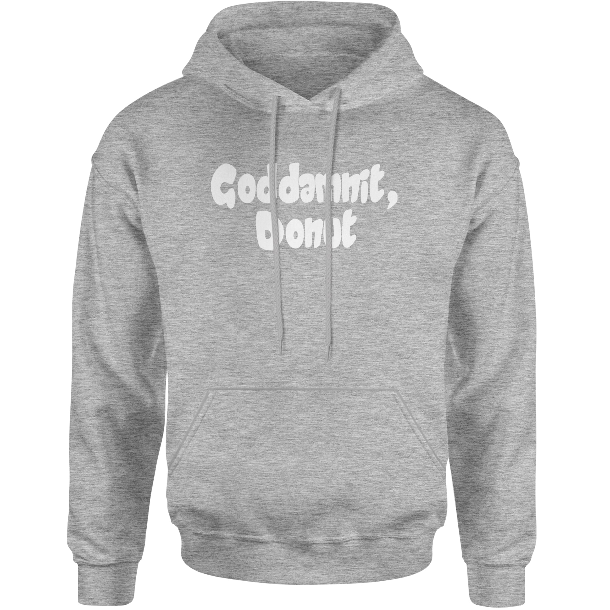 Godd-mnit, Donut Carl Adult Hoodie Sweatshirt Heather Grey