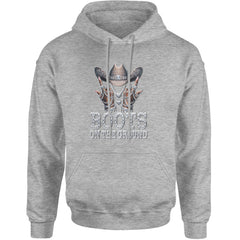 Boots On The Ground Bling Adult Hoodie Sweatshirt Heather Grey