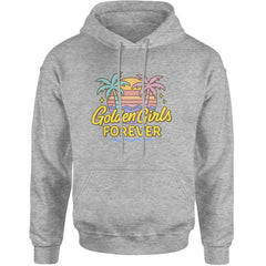 Golden Girls Forever Retro Sunset Adult Hoodie Sweatshirt Heather Grey