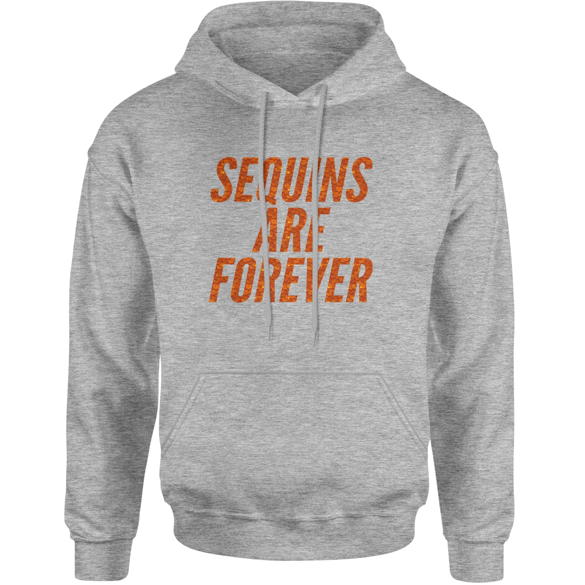 Sequins Are Forever Retro Glam Adult Hoodie Sweatshirt Heather Grey