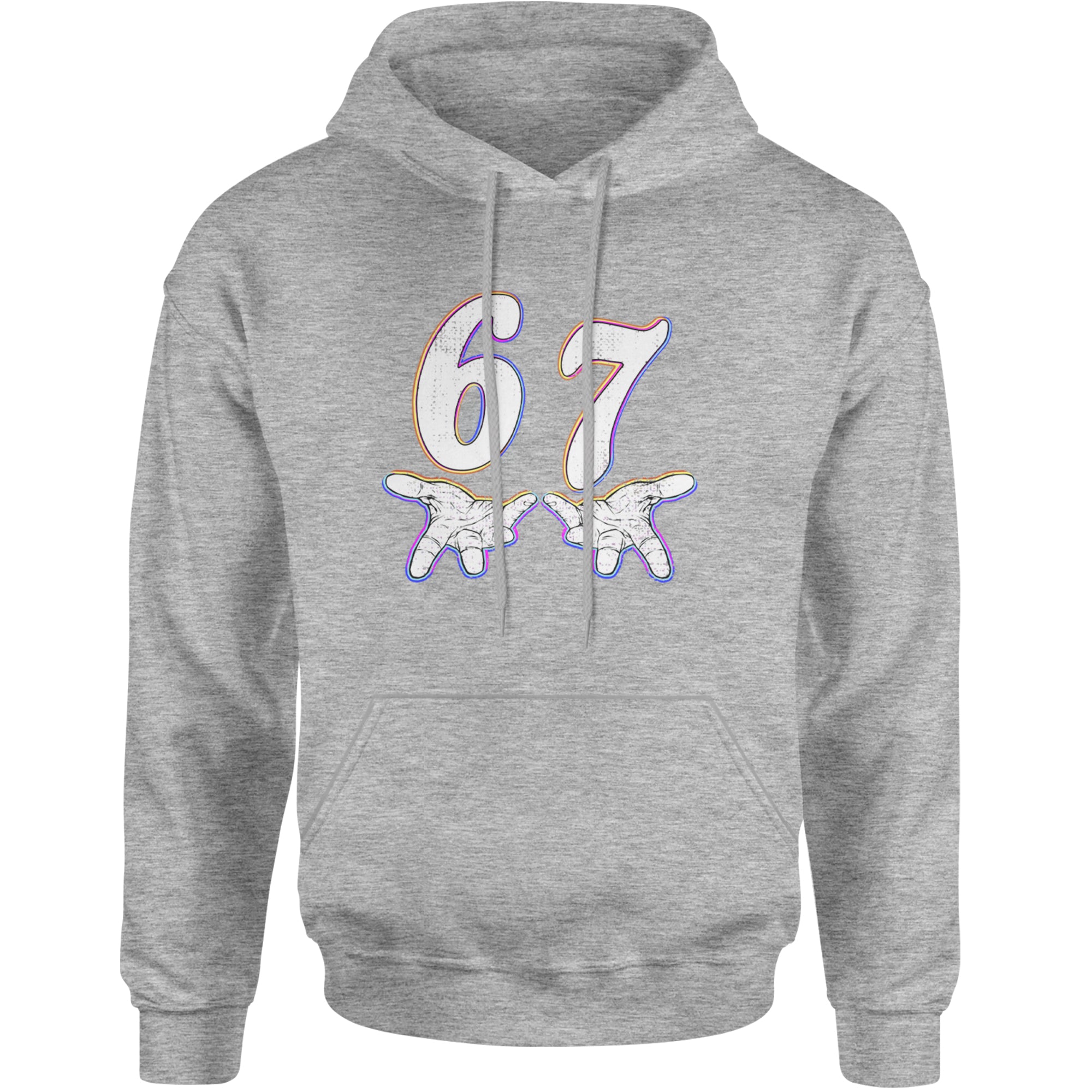 67 Hands Meme Viral Drill Adult Hoodie Sweatshirt Heather Grey