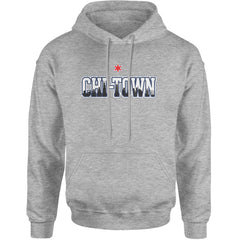 Chicago Chi-Town City Pride Adult Hoodie Sweatshirt Heather Grey