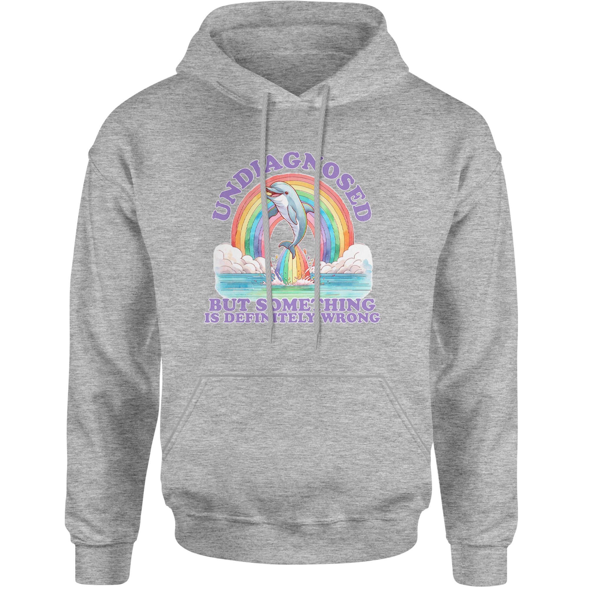 Undiagnosed But Something Is Definitely Wrong Adult Hoodie Sweatshirt Heather Grey