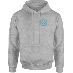 TLC To Love a Canine Dog Rescue Teal Adult Hoodie Sweatshirt Heather Grey
