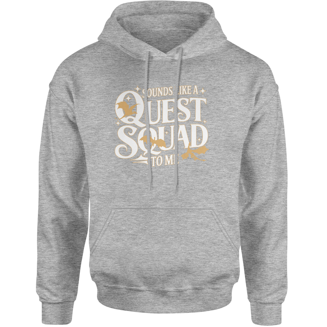 Sounds Like A Quest Squad To Me Empyrean Adult Hoodie Sweatshirt Heather Grey