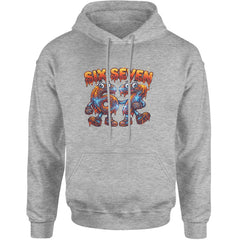 67 Lava Lightning Six Seven Meme Adult Hoodie Sweatshirt Heather Grey