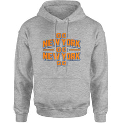 Go New York Go Basketball Adult Hoodie Sweatshirt Heather Grey