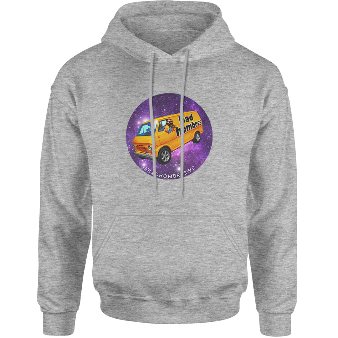 Bad Hombres Space West Chester Band Adult Hoodie Sweatshirt Heather Grey