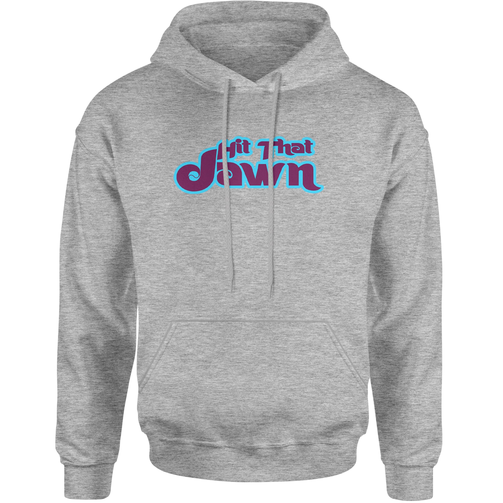 Hit That Jawn Philly Baseball Adult Hoodie Sweatshirt Heather Grey