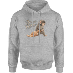 Punch Brave Together Stuffed Animal Adult Hoodie Sweatshirt Heather Grey