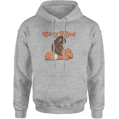Punch Stay Kind Macaque Adult Hoodie Sweatshirt Heather Grey