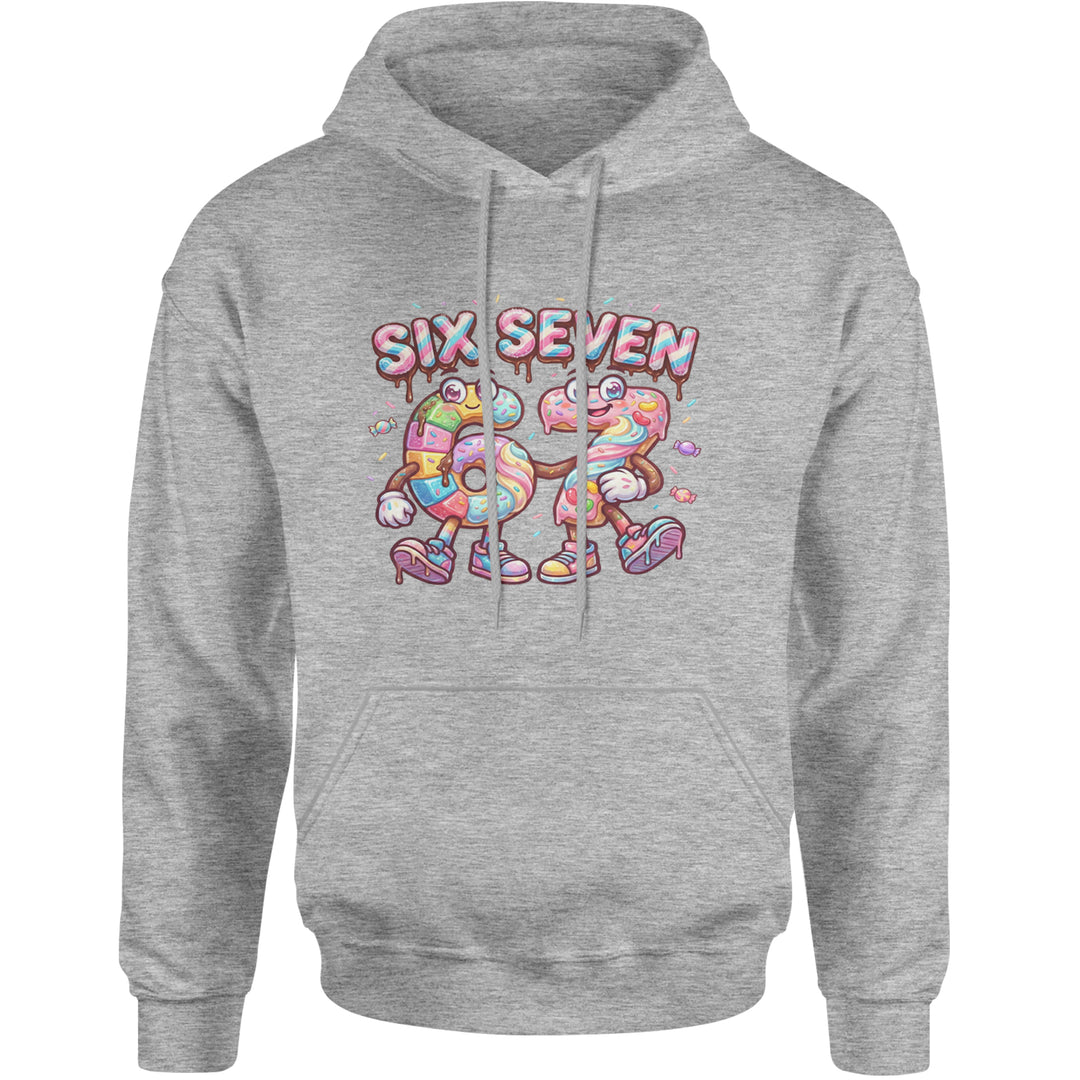 67 Candy Swirl Meme Adult Hoodie Sweatshirt Heather Grey