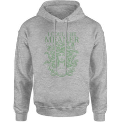 Medusa I Could Be Meaner Adult Hoodie Sweatshirt Heather Grey
