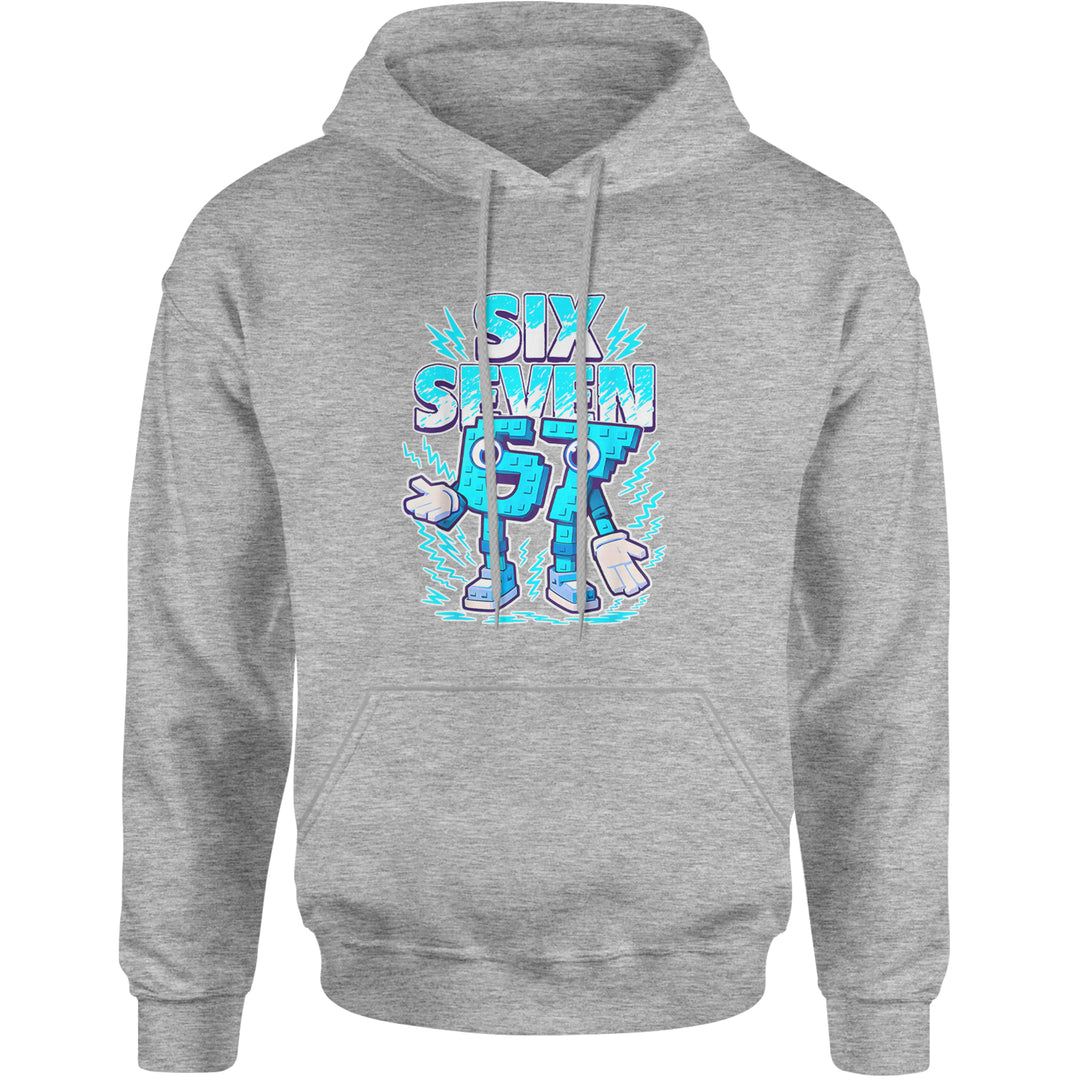 67 Brainrot Meme Slang Adult Hoodie Sweatshirt Heather Grey