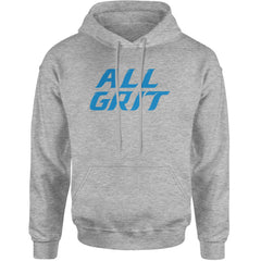 All Grit Detroit Football Adult Hoodie Sweatshirt Heather Grey