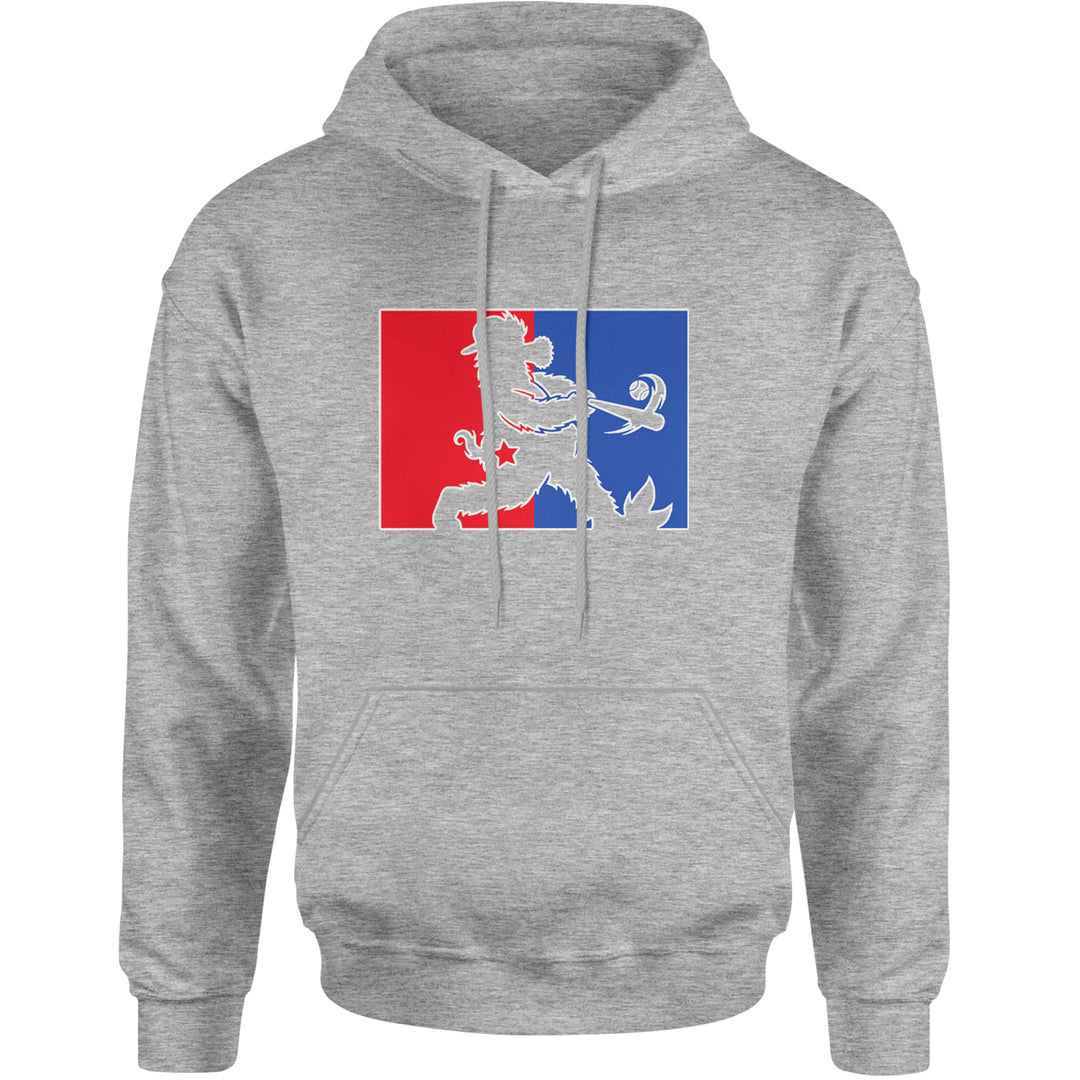 Batter Up Philly Baseball Phan Adult Hoodie Sweatshirt Heather Grey