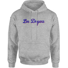 Los Doyers LA Baseball Adult Hoodie Sweatshirt Heather Grey