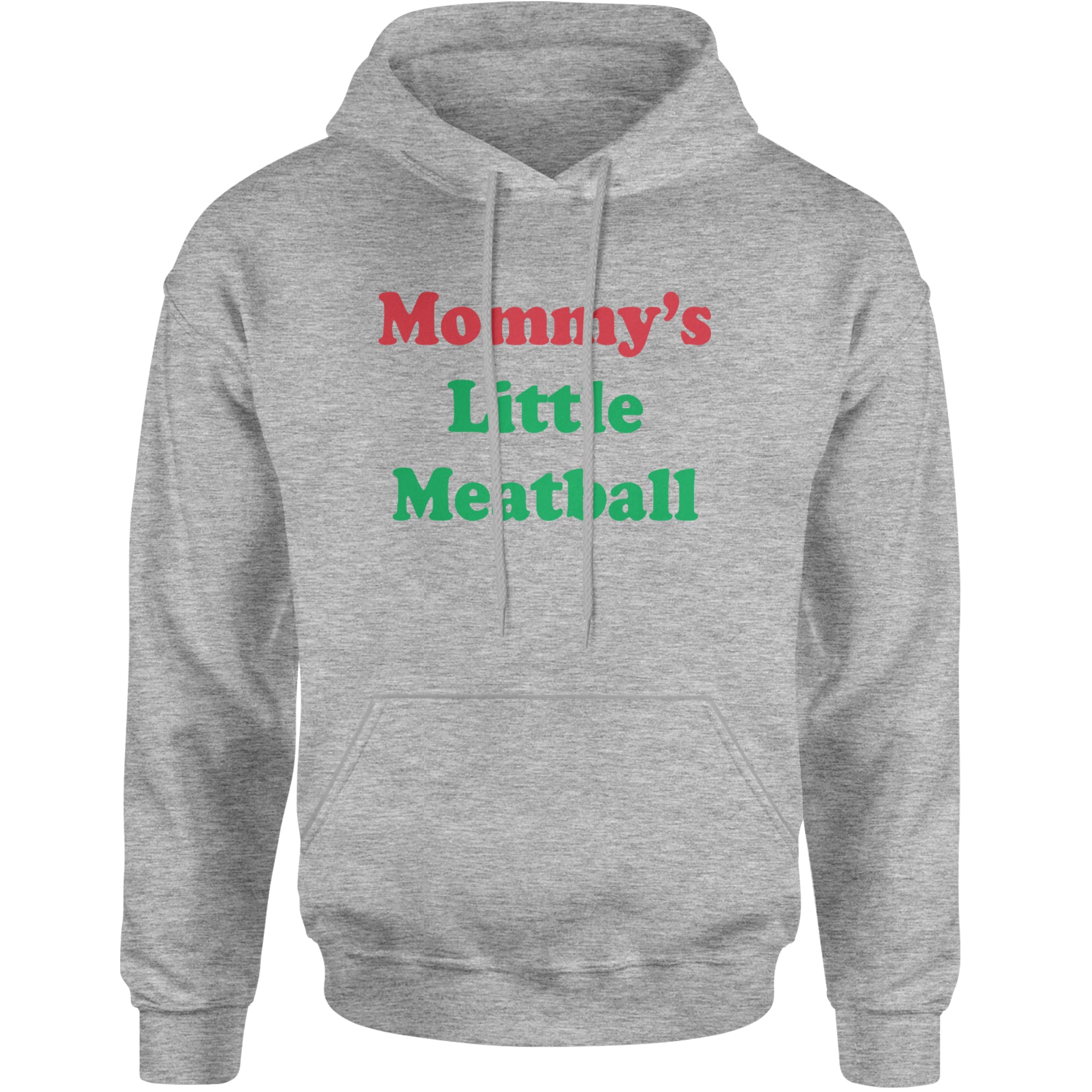 Mommy's Little Meatball Love Island Adult Hoodie Sweatshirt Heather Grey