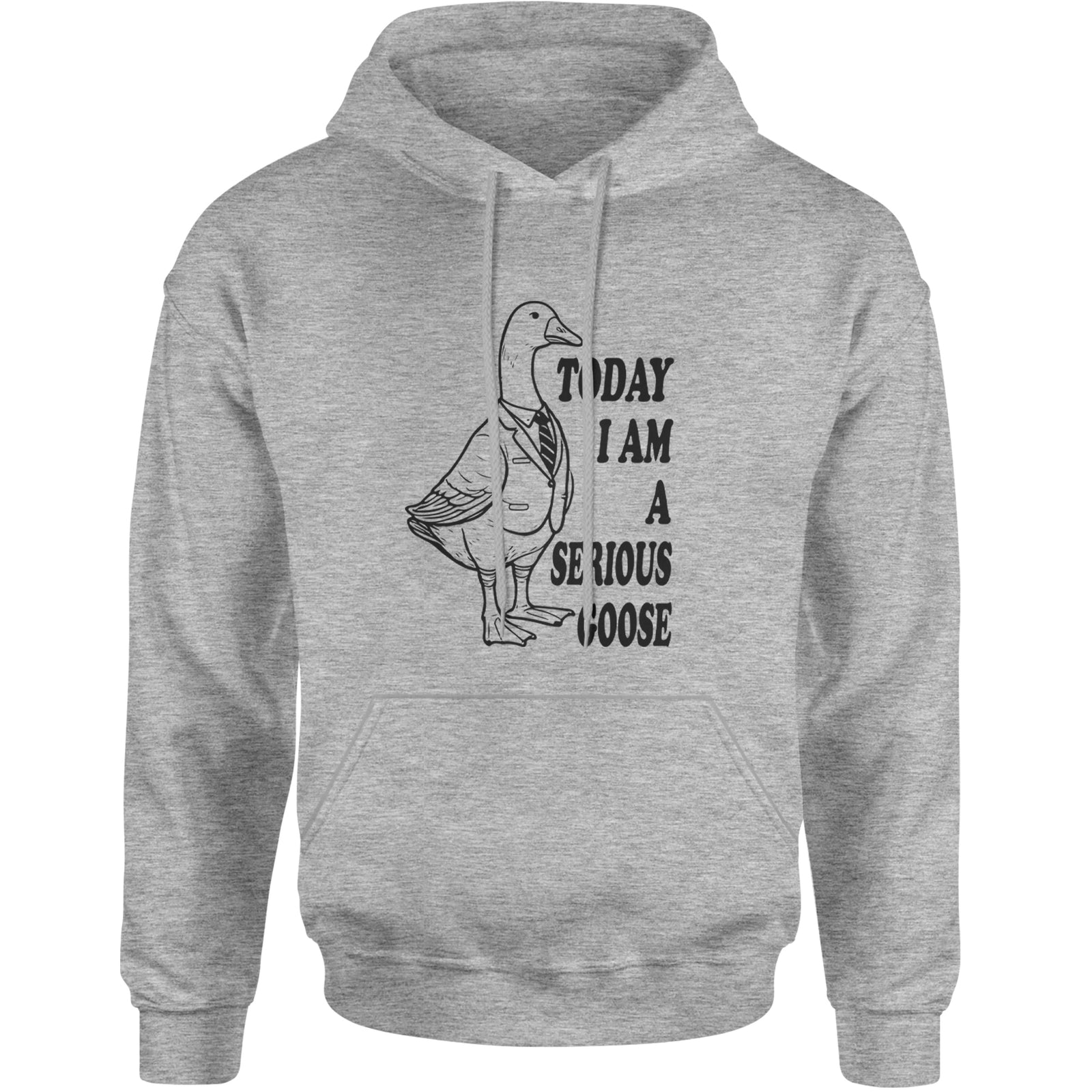 Today I Am A Serious Goose Adult Hoodie Sweatshirt Heather Grey