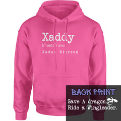 Xaddy Save A Dragon Ride A Wingleader Adult Hoodie Sweatshirt Hot Pink