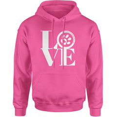 TLC LOVE Dog Rescue Adult Hoodie Sweatshirt Hot Pink