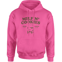 Milf And Cookies Adult Hoodie Sweatshirt Hot Pink