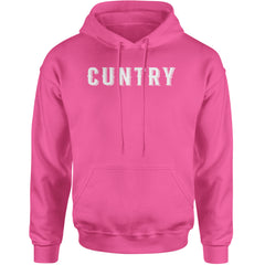Cuntry Been Country Cowboy Adult Hoodie Sweatshirt Hot Pink