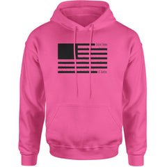Redacted American Flag Adult Hoodie Sweatshirt Hot Pink