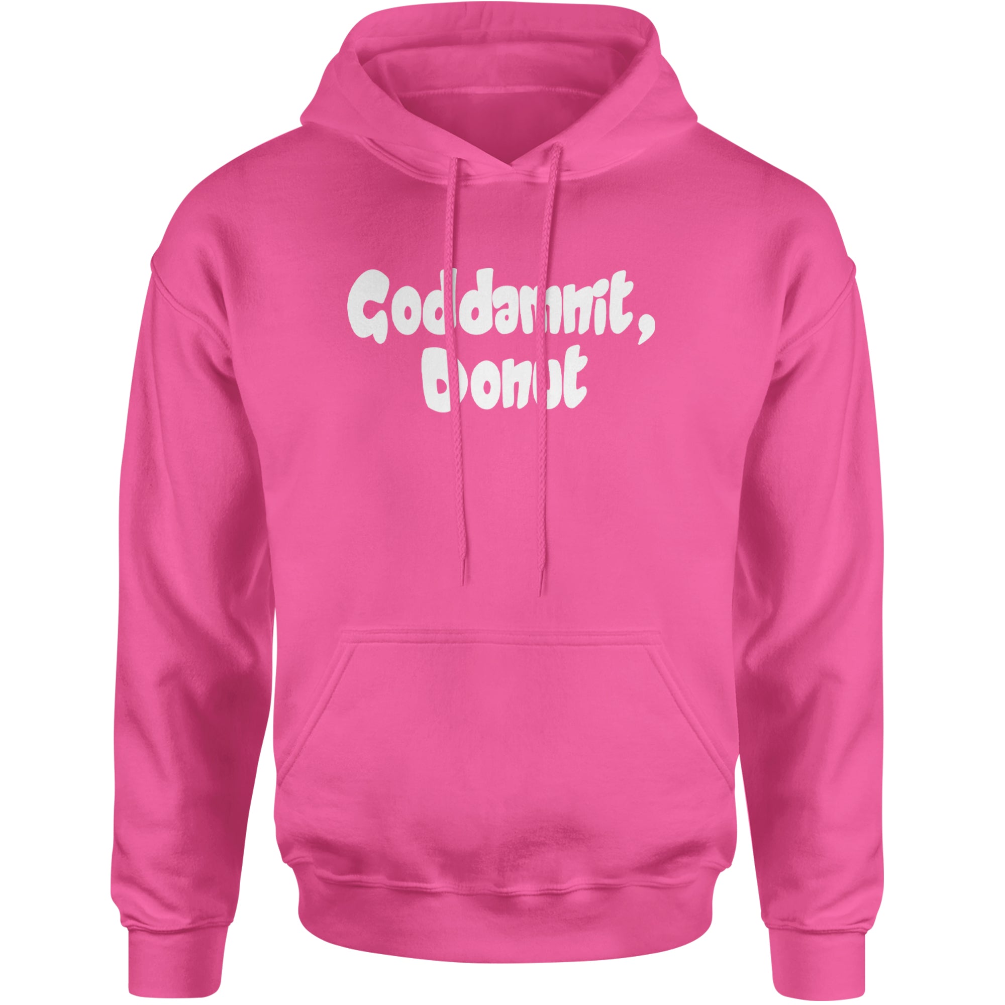 Godd-mnit, Donut Carl Adult Hoodie Sweatshirt Hot Pink