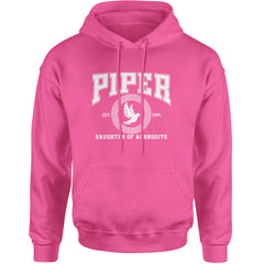 Piper Daughter of Aphrodite Rebel Heart Adult Hoodie Sweatshirt Hot Pink